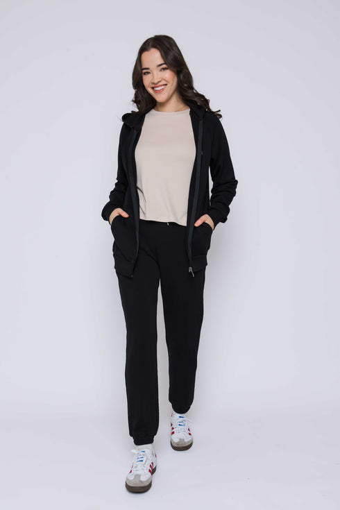 Tina-Luxe Fleece Oversized Zip Hoody